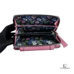 Anna Sui pink puce leather long zip wallet, view 11