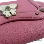 Anna Sui pink puce leather long zip wallet, view 14