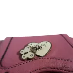 Anna Sui pink puce leather long zip wallet, view 15