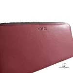 Anna Sui pink puce leather long zip wallet, view 16