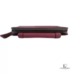 Anna Sui pink puce leather long zip wallet, view 3