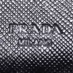 Prada maroon Tessuto nylon trifold medium wallet with logo plaque, view 17