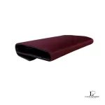 Prada maroon Tessuto nylon trifold medium wallet with logo plaque, view 6