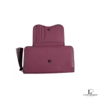 Anna Sui pink puce leather long zip wallet, view 5