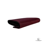 Prada maroon Tessuto nylon trifold medium wallet with logo plaque, view 7