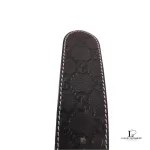 Gucci black Guccissima leather belt with gold buckle, size 85, view 13