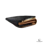 Anna Sui midnight blue patent leather rose-stamped flap wallet, view 9