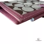 Coach old rose and brown monogram passport notebook holder, view 4