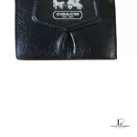Coach black leather card coin purse with key ring, new with tag, view 12