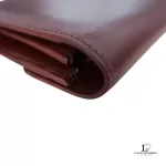 Salvatore Ferragamo maroon leather clutch bag, view 5