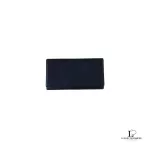 Pre-loved Coach black monogram bifold check wallet, front view – secondhand designer, NZ