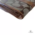 Coach brown monogram canvas medium wallet, view 3