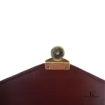 Salvatore Ferragamo maroon leather clutch bag, view 24