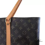 Louis Vuitton Monogram Sac Shopping tote bag with vachetta handles, view 27