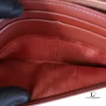 Salvatore Ferragamo maroon leather clutch bag, view 15