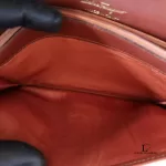 Salvatore Ferragamo maroon leather clutch bag, view 17