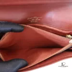 Salvatore Ferragamo maroon leather clutch bag, view 18