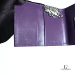 Prada Portachiavi 6 Ganci malva Tessuto and enamel leather key holder, view 11