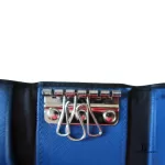 Coach black monogram canvas and leather card key case, view 4