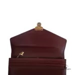 Salvatore Ferragamo maroon leather clutch bag, view 4