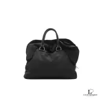 Prada ruffle bauletto black Tessuto nylon and leather bag, view 2