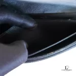 Louis Vuitton Taiga black leather flap-type long wallet, view 8