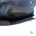 Louis Vuitton Taiga black leather flap-type long wallet, view 9