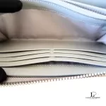 Coach pale yellow patent leather full zip long wallet, view 13