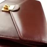 Salvatore Ferragamo maroon leather clutch bag, view 21