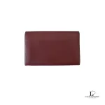 Salvatore Ferragamo maroon leather clutch bag, view 2