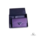 Prada Portachiavi 6 Ganci malva Tessuto and enamel leather key holder, view 16