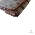 Coach brown monogram canvas medium wallet, view 5