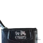 Coach black leather card coin purse with key ring, new with tag, view 11
