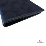 Coach black monogram bifold check wallet, view 5