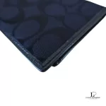 Coach black monogram bifold check wallet, view 7
