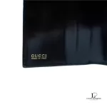 Gucci G compact bifold black smooth leather wallet with gold-tone clasp, view 12