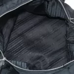 Prada ruffle bauletto black Tessuto nylon and leather bag, view 16