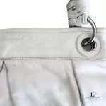 Coach cream soft leather two-way tote bag with removable strap, view 7