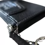 Coach black leather card coin purse with key ring, new with tag, view 5