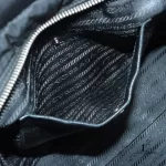 Prada ruffle bauletto black Tessuto nylon and leather bag, view 17