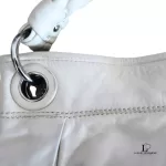 Coach cream soft leather two-way tote bag with removable strap, view 6