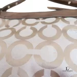 Coach brown and bronze monogram canvas crossbody bag, view 16