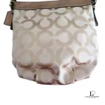 Coach brown and bronze monogram canvas crossbody bag, view 12