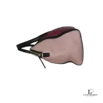 Furla tricolour black, maroon and peach leather handbag, view 7
