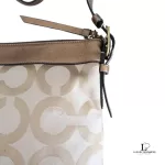 Coach brown and bronze monogram canvas crossbody bag, view 17