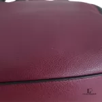 Furla tricolour black, maroon and peach leather handbag, view 12