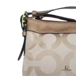 Coach brown and bronze monogram canvas crossbody bag, view 18