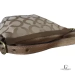 Coach brown and bronze monogram canvas crossbody bag, view 8