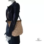 Coach brown and bronze monogram canvas crossbody bag, view 25