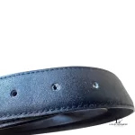 Givenchy men's black leather belt with gold-tone buckle, size 115, view 15